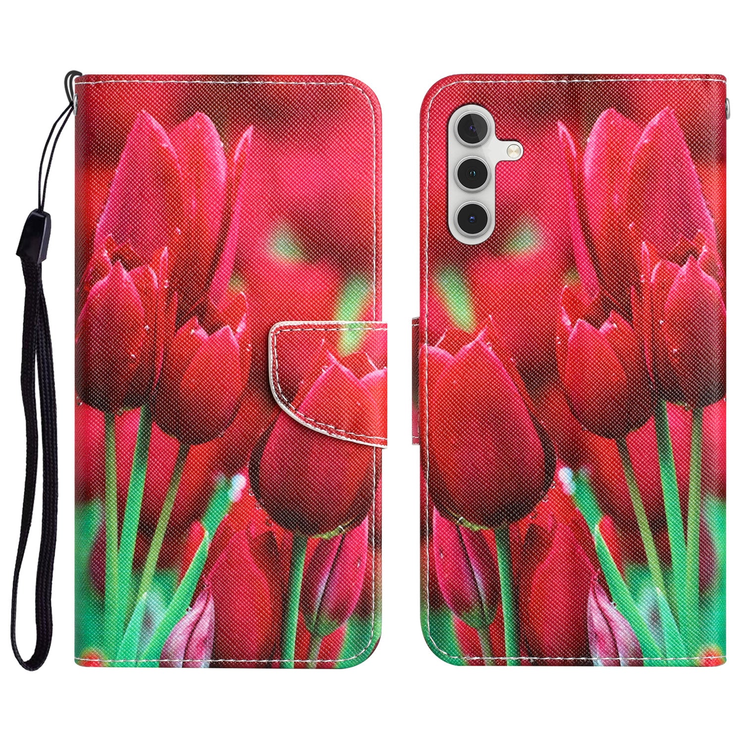 For Samsung Galaxy S23 FE PU Leather Flip Case Pattern Printing Protective Wallet Cover with Strap For Samsung Galaxy S23 FE PU Leather Flip Case Pattern Printing Protective Wallet Cover with Strap